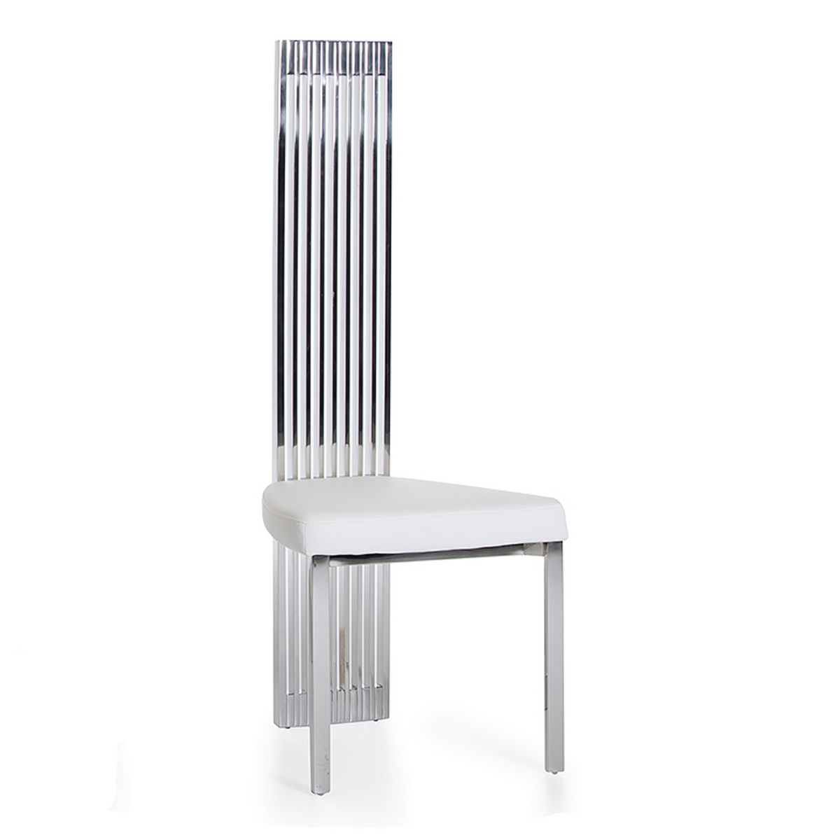 Elise Modern White Leatherette Dining Chair