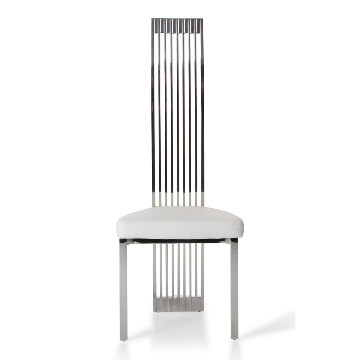 Elise Modern White Leatherette Dining Chair