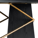 Elkhorn Glam Black Ash + Stainless Steel 126" Dining Table