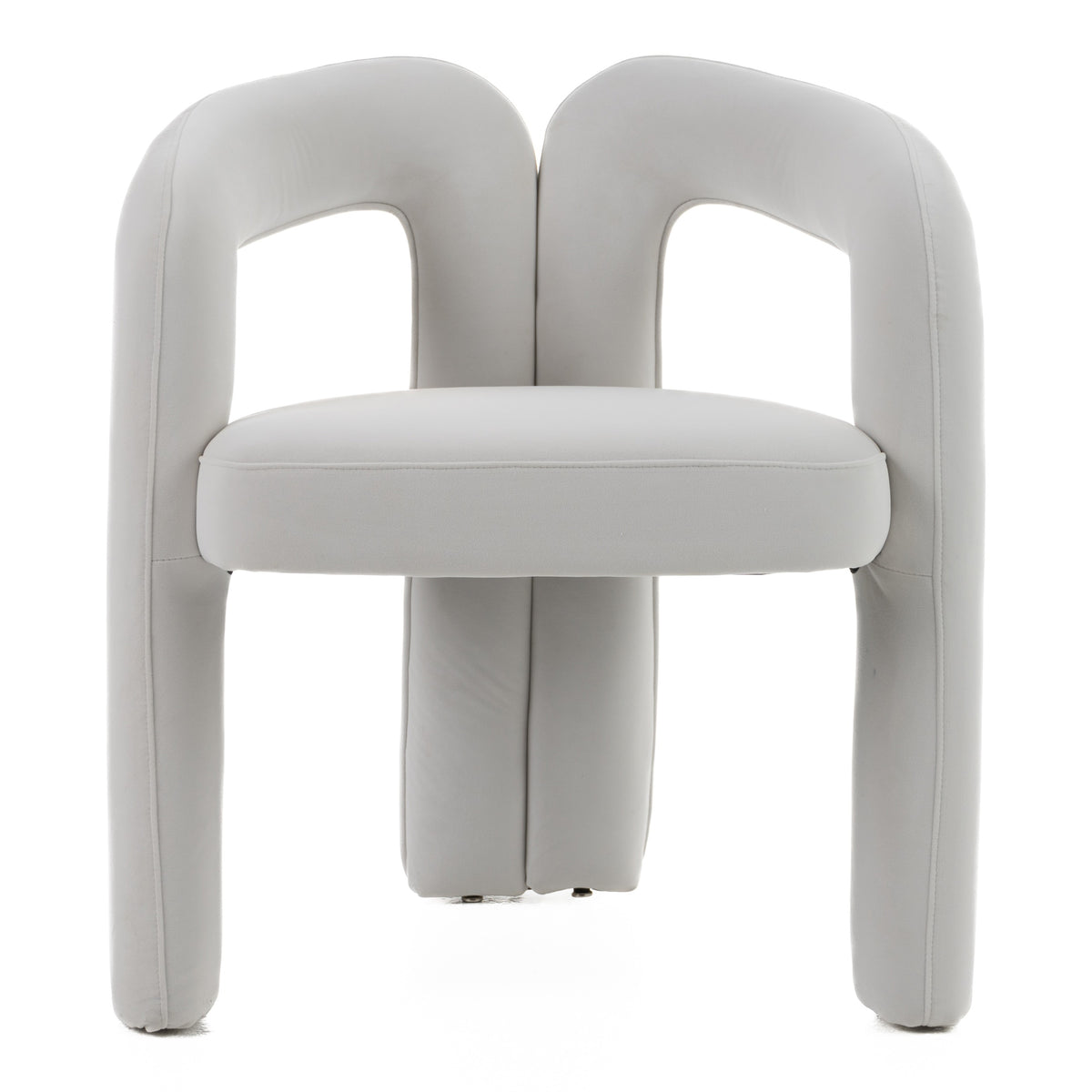 Ellen Glam White Velvet Dining Chair