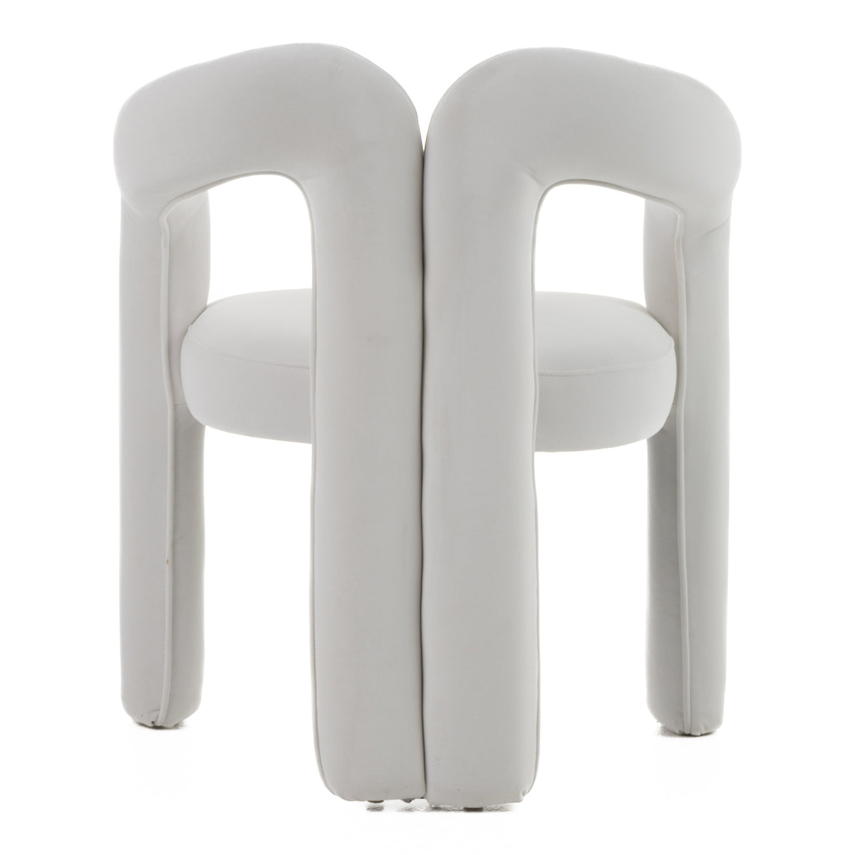 Ellen Glam White Velvet Dining Chair