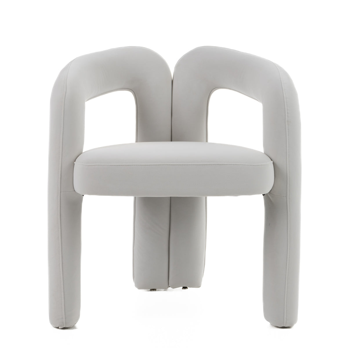 Ellen Glam White Velvet Dining Chair