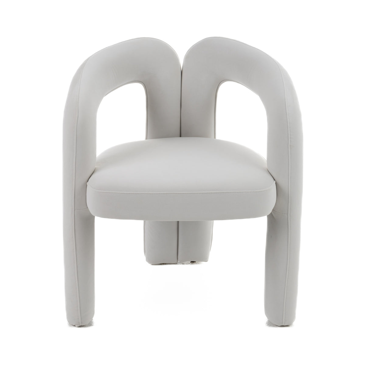 Ellen Glam White Velvet Dining Chair