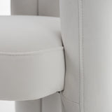 Ellen Glam White Velvet Dining Chair