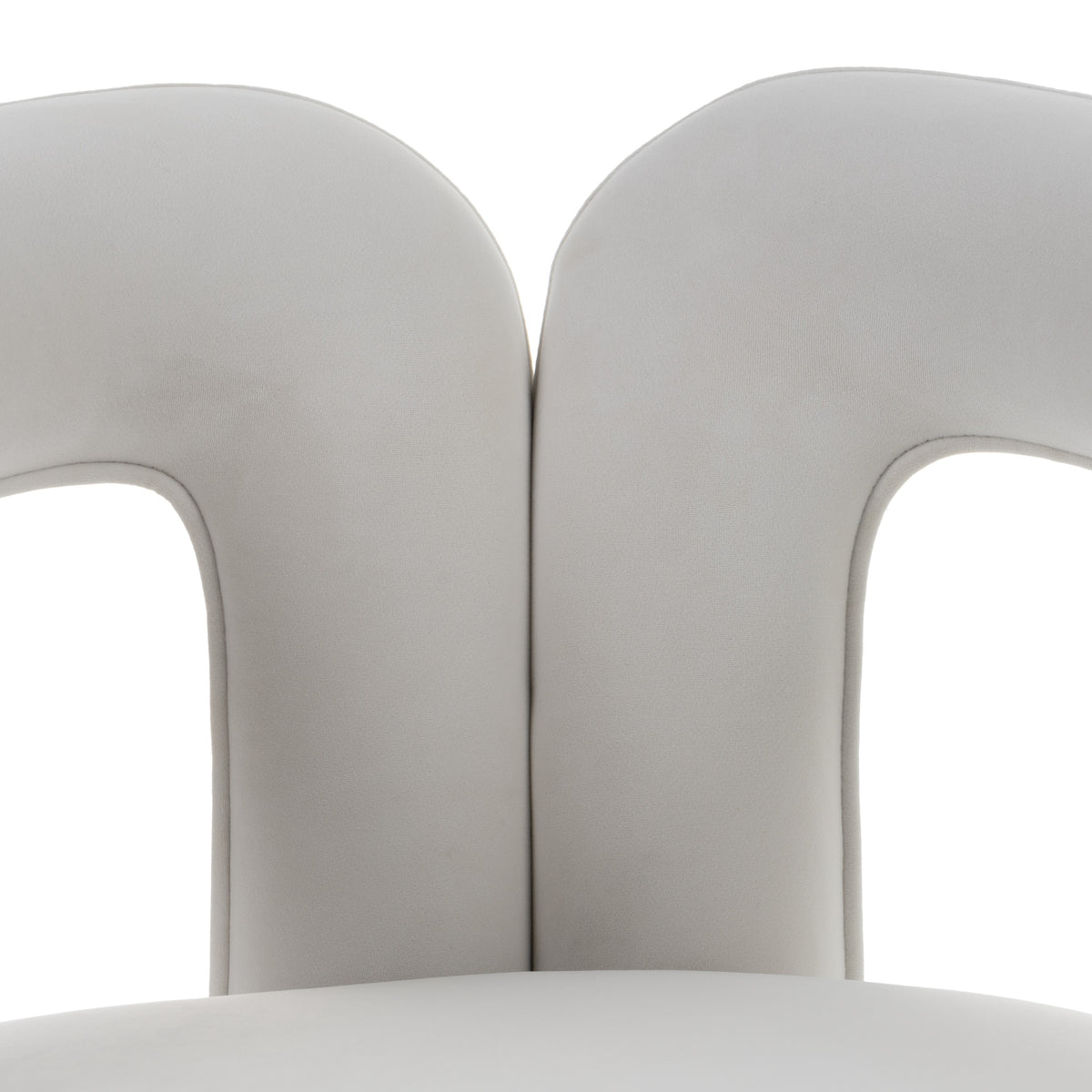 Ellen Glam White Velvet Dining Chair