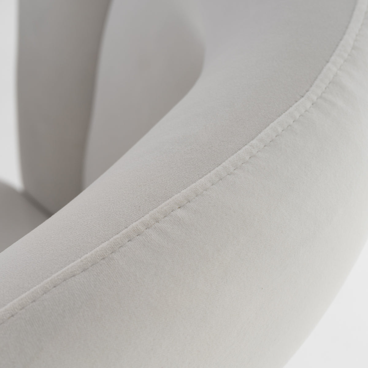 Ellen Glam White Velvet Dining Chair