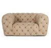 Ellington Italian Beige Nubuck Leather Accent Chair