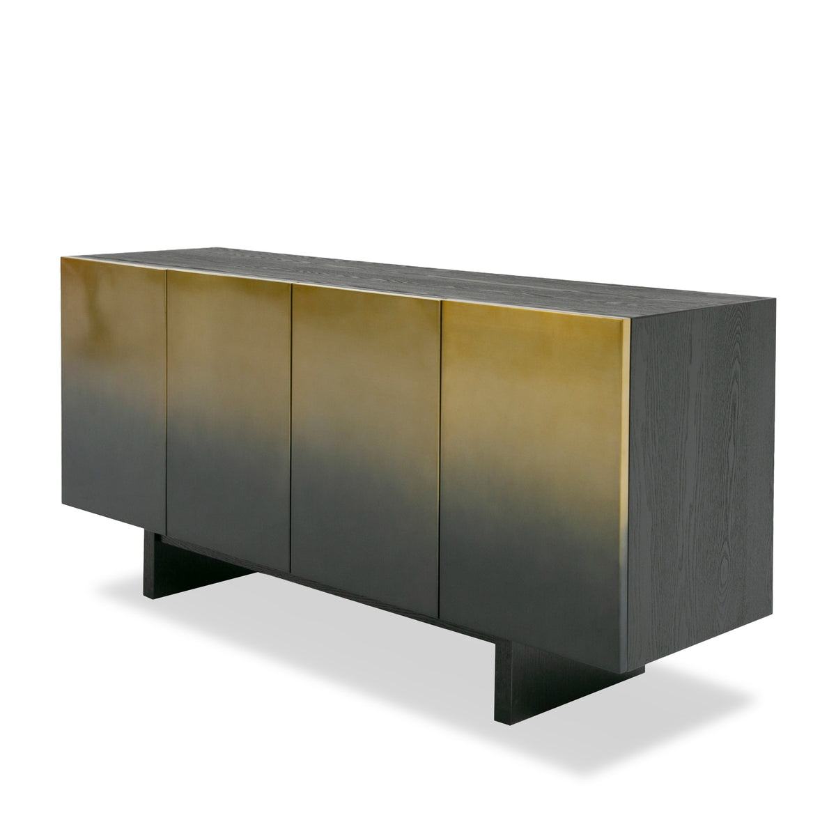 Elmira Glam Black Ash + Gradient Stainless Steel Buffet