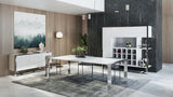 Fauna Modern White High Gloss & Stainless Steel Buffet