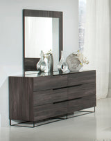 Enzo Italian Modern Grey Oak Mirror