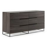 Enzo Italian Modern Grey Oak Dresser