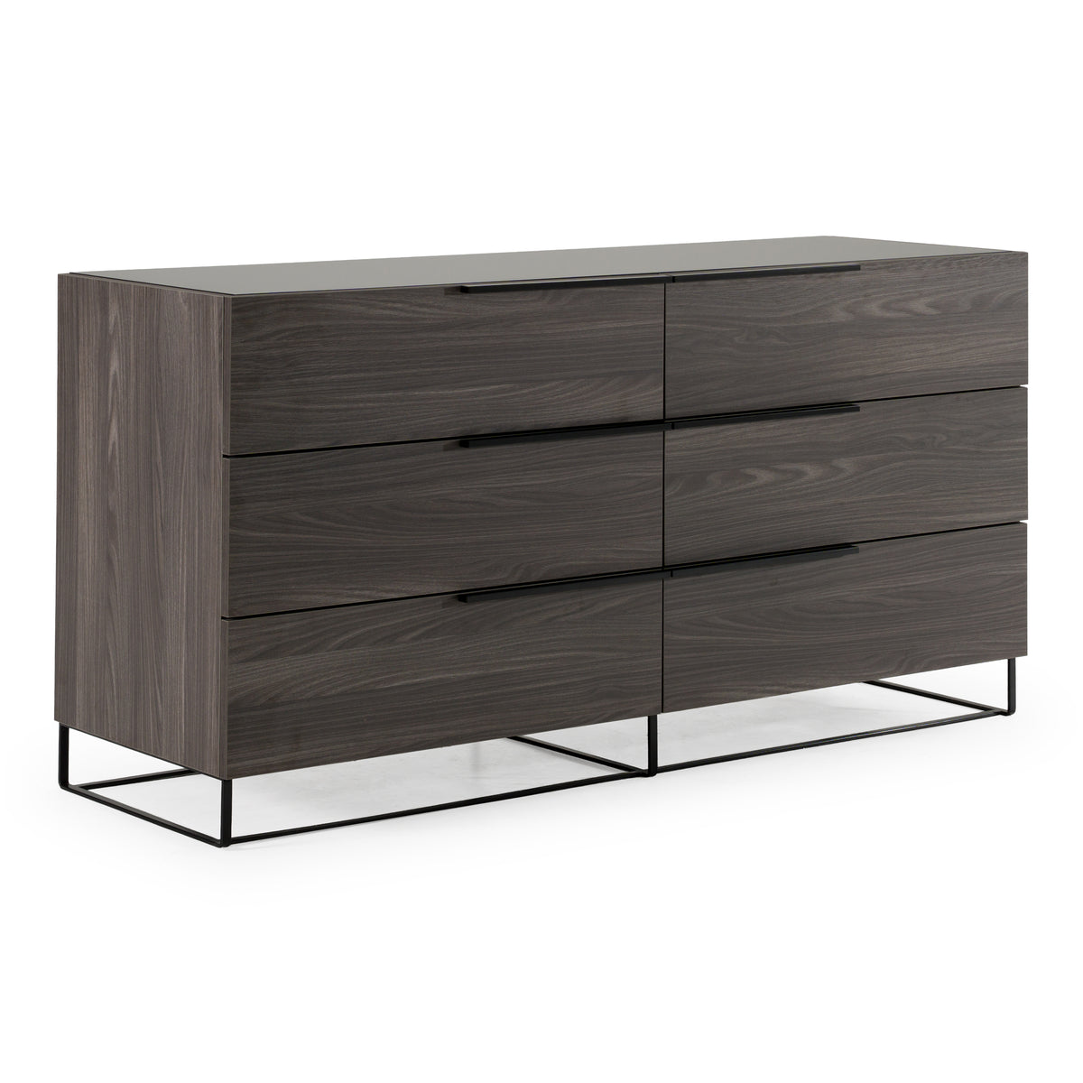Enzo Italian Modern Grey Oak & Fabric Bedroom Set