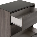 Enzo Italian Modern Grey Oak Chest