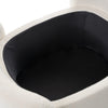 Erin Modern Cream Fabric Storage Ottoman