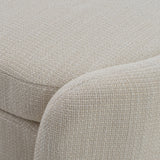 Erin Modern Cream Fabric Storage Ottoman