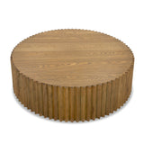 Espana Modern Walnut Round Coffee Table