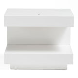 Esso Modern White Glossy Nightstand