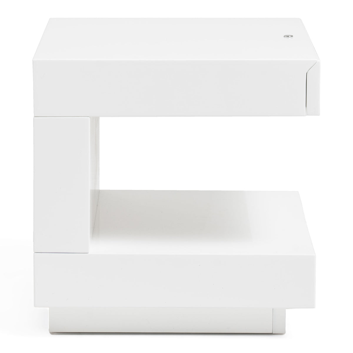 Esso Modern White Glossy Nightstand