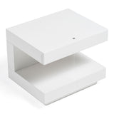Esso Modern White Glossy Nightstand