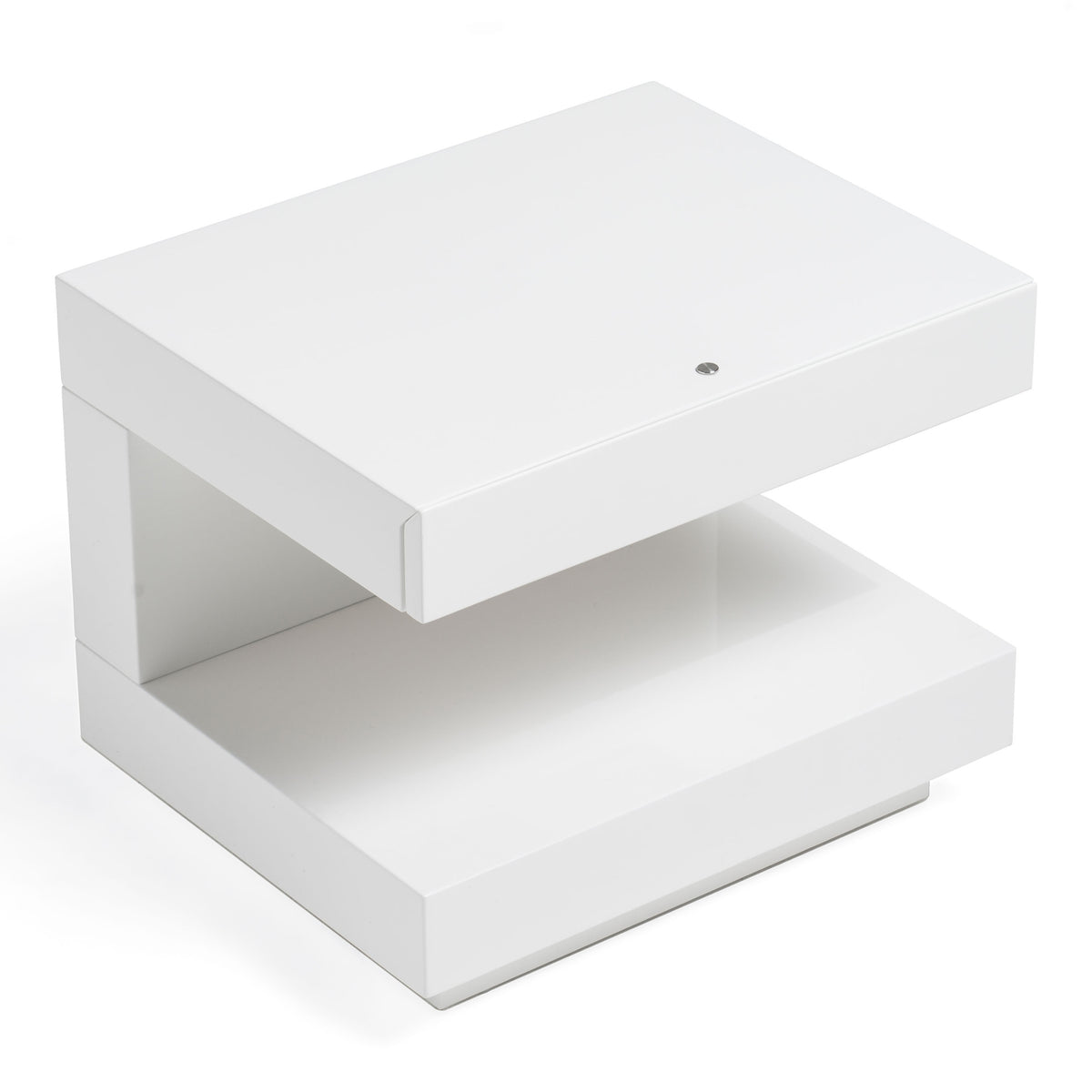 Esso Modern White Glossy Nightstand