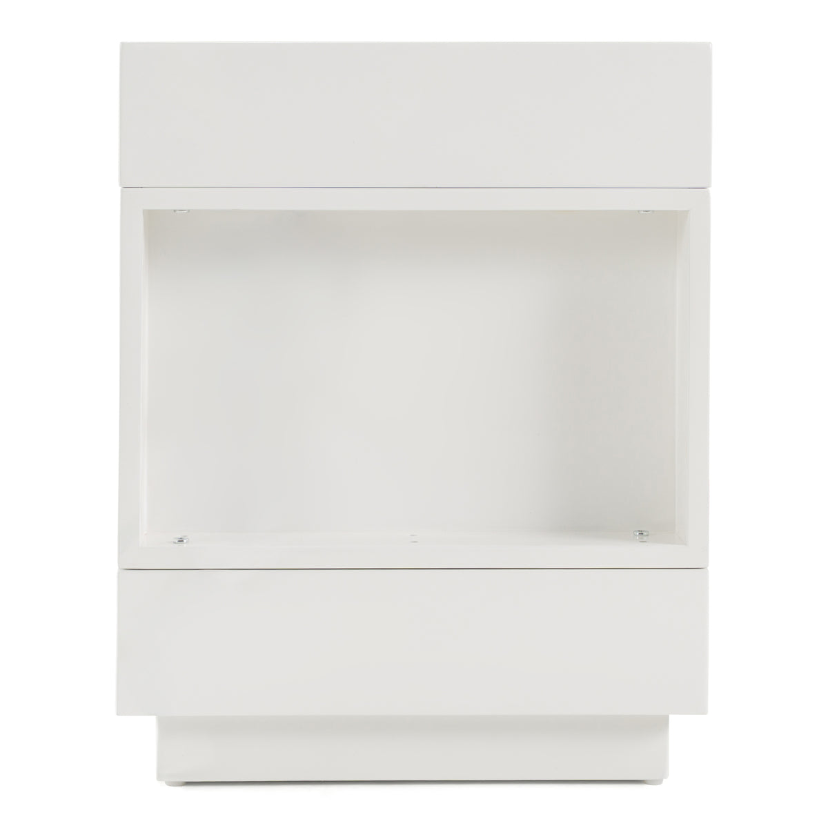 Esso Modern White Glossy Tall Nightstand