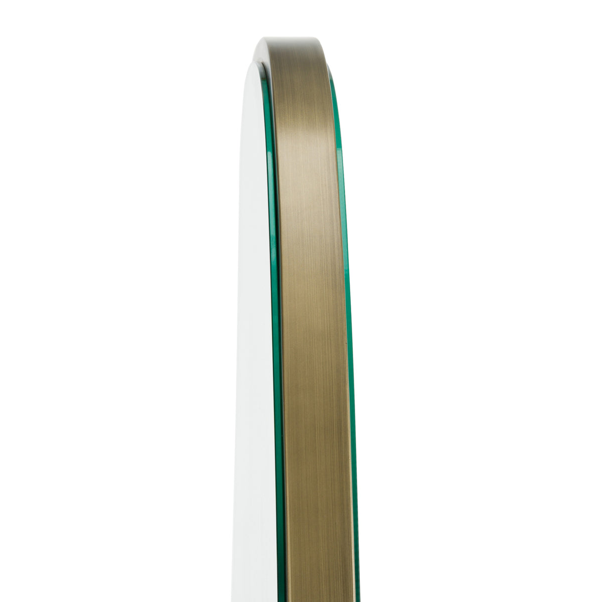 Esteem Modern Antique Brass Freestanding Mirror