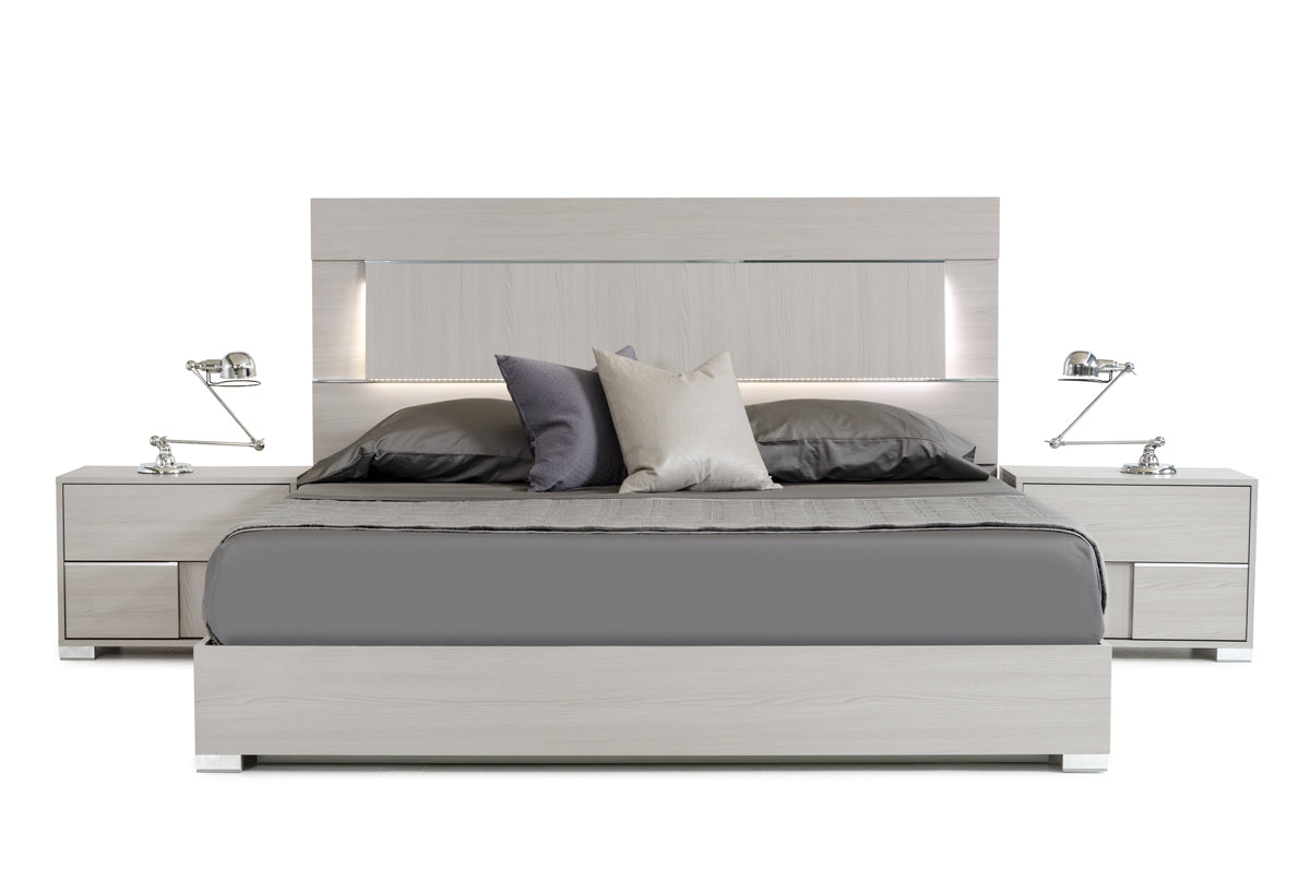 Queen Ethan Italian Modern Grey Bed