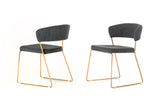 Ashland Modern Grey & Rosegold Dining Chair (Set of 2)
