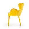 Tigard Mid-Century Yellow Fabric Dining Chair
