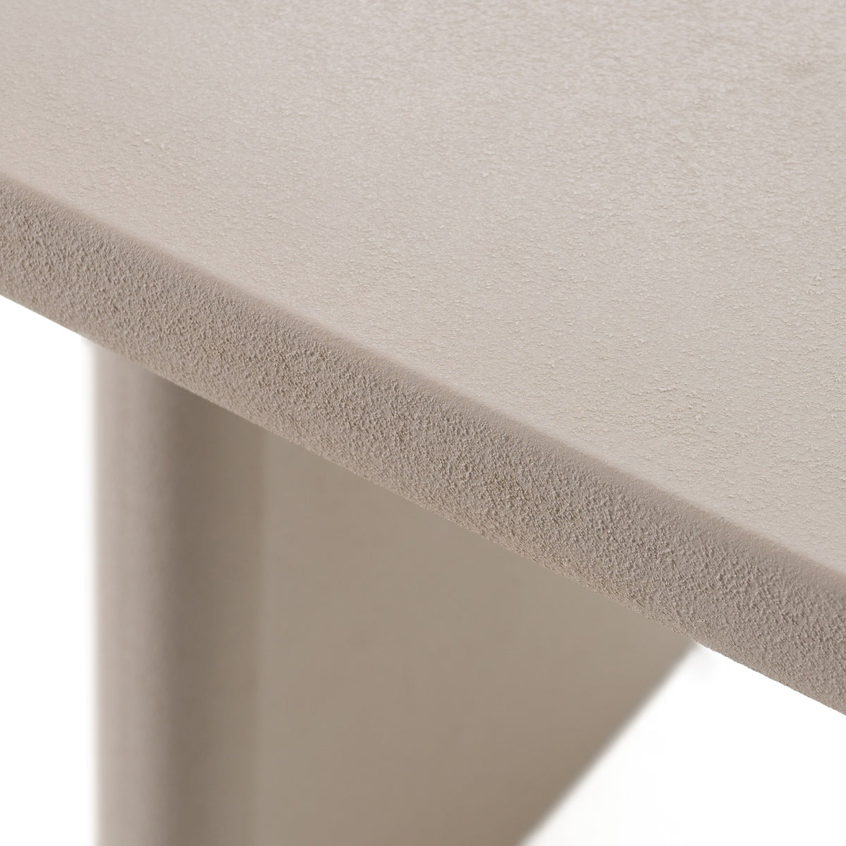 Evermore Modern Grey Faux Cement Oval Dining Table