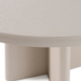 Evermore Modern Grey Faux Cement Round Dining Table