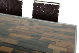Santiago Modern Rectangular Wood Mosaic Dining Table
