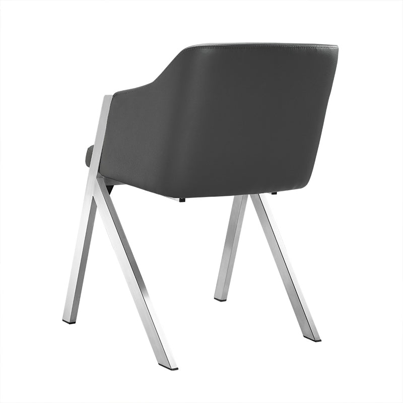 Darcy Modern Grey Leatherette Dining Chair (Set of 2)