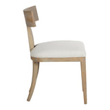 Fabien Mid-Century Modern Beige Linen + Wood Dining Chair (Set of 2)