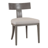 Fabien Mid-Century Modern Beige Linen + Grey Wash Dining Chair (Set of 2)