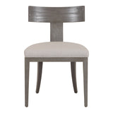 Fabien Mid-Century Modern Beige Linen + Grey Wash Dining Chair (Set of 2)