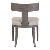 Fabien Mid-Century Modern Beige Linen + Grey Wash Dining Chair (Set of 2)