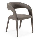 Faerron Modern Grey Leatherette Dining Chair