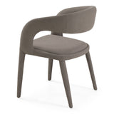 Faerron Modern Grey Leatherette Dining Chair