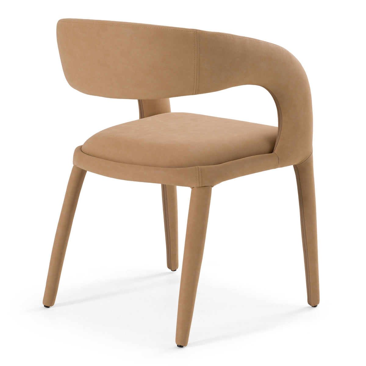 Faerron Modern Tan Leatherette Dining Chair