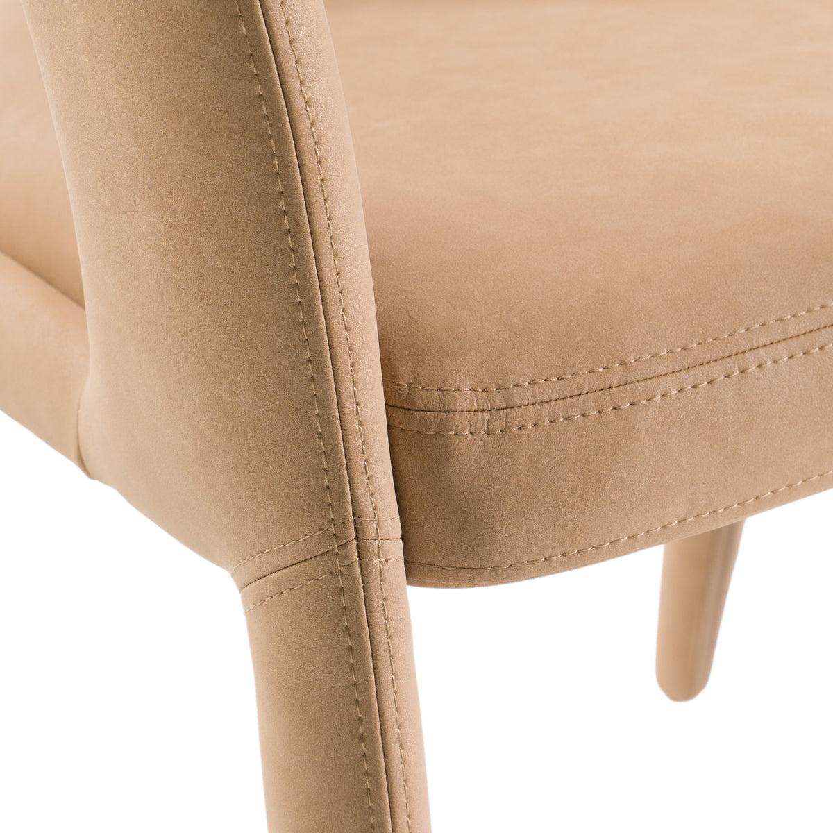 Faerron Modern Tan Leatherette Dining Chair