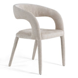 Faerron Modern Ivory Beige Fabric Dining Chair