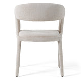 Faerron Modern Ivory Beige Fabric Dining Chair