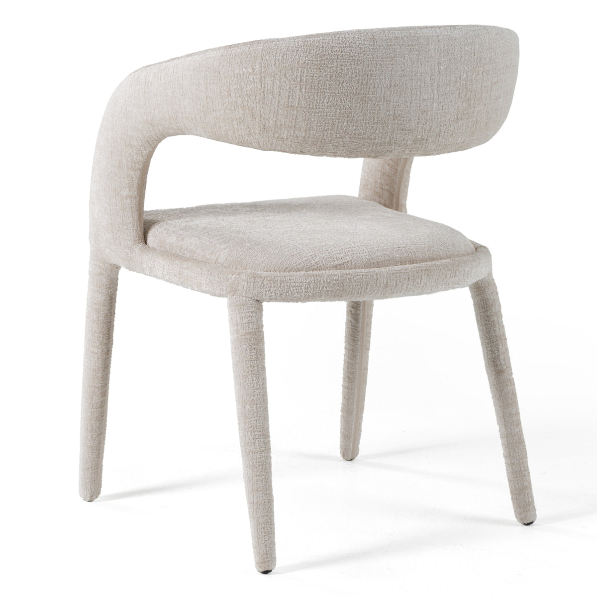 Faerron Modern Ivory Beige Fabric Dining Chair