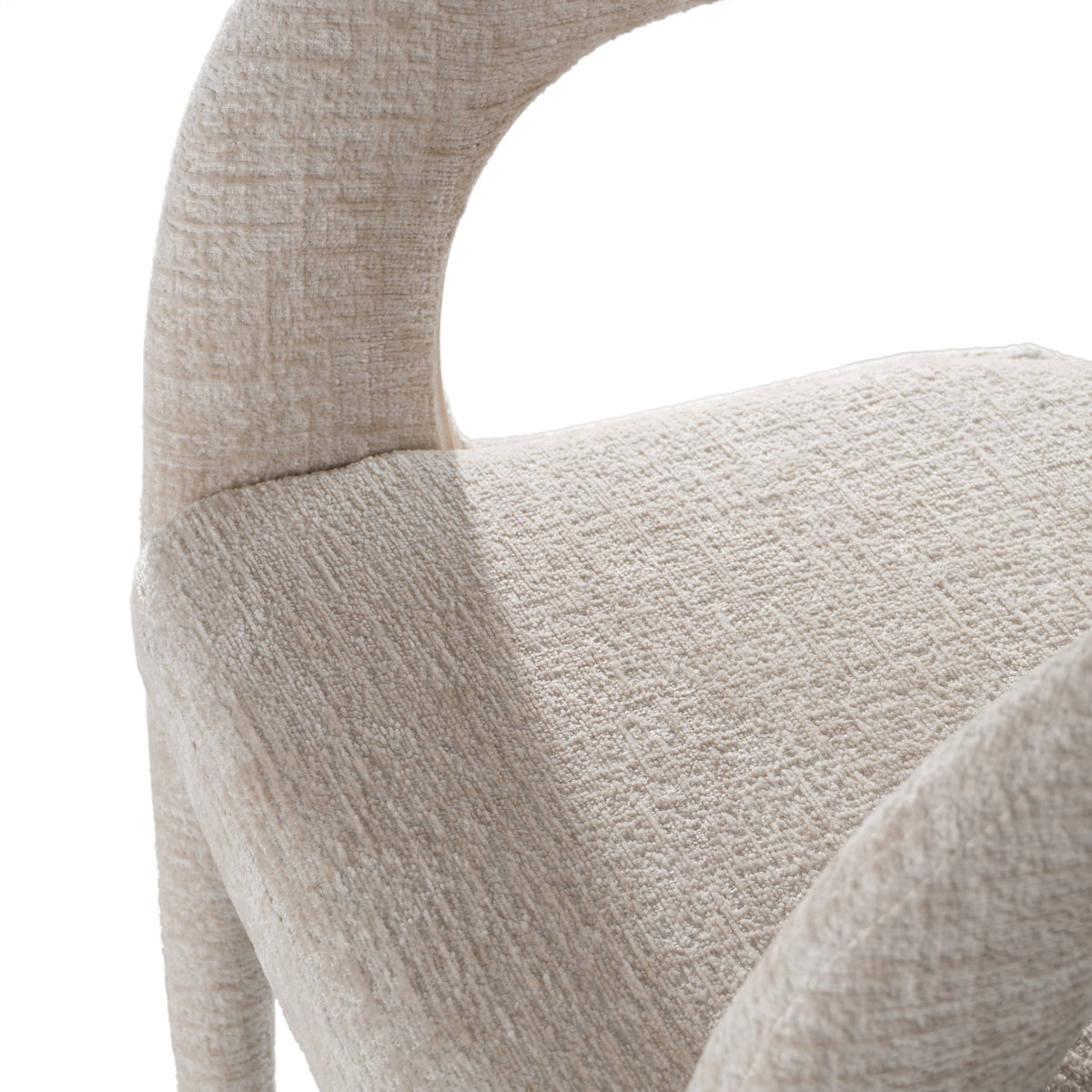 Faerron Modern Ivory Beige Fabric Dining Chair