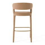 Faerron Modern Tan Leatherette Bar Chair