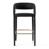 Faerron Modern Black Leatherette Bar Chair