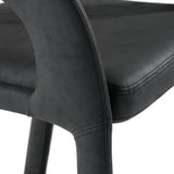Faerron Modern Black Leatherette Bar Chair