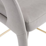 Faerron Modern Grey Leatherette Bar Chair