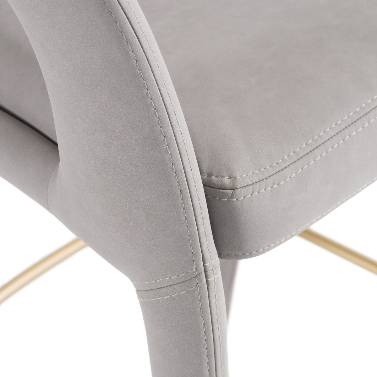Faerron Modern Grey Leatherette Bar Chair